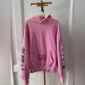 Machine Gun Kelly Pink Graphic Hoodie xl tickets to my downfall tour concert